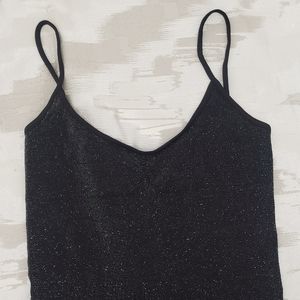 SHIMMER 🖤💫Black Sparkle Cami Tank
